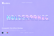 Holographic Text Effect Mockup, a Pattern Graphic by Xtrahive (Thumbnail 1 of 3)