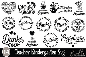 Teacher Kindergarten SVG Bundle, an Object Graphic by DollarSmart