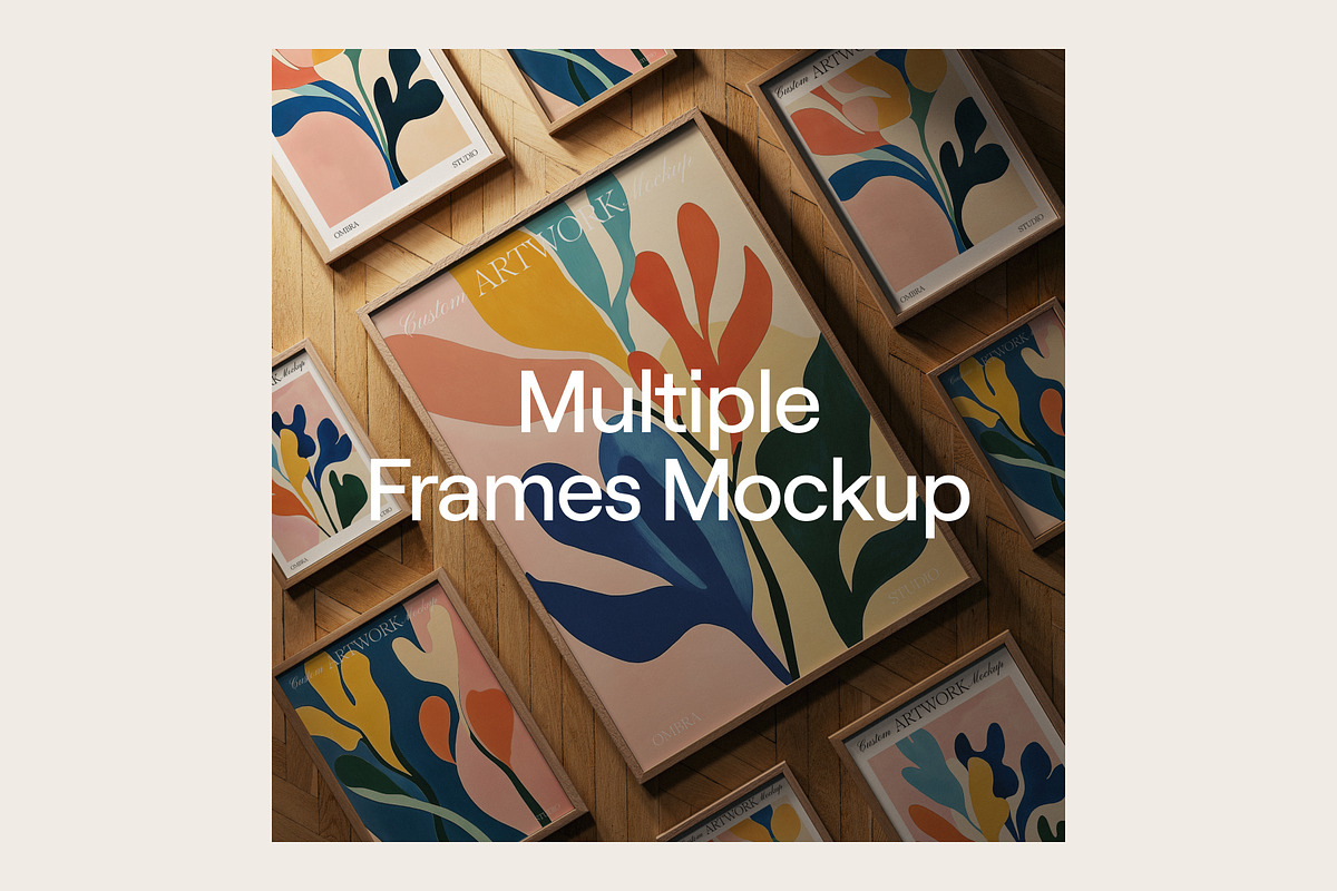 Close-up Frame Mockup Bundle DIN A, a Household Mockup by Ombra Studio (Photo 5 of 11)