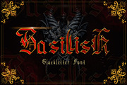 Basillisk - Blackletter Font, a Blackletter Font by Graphiqa Studio (Thumbnail 1 of 10)