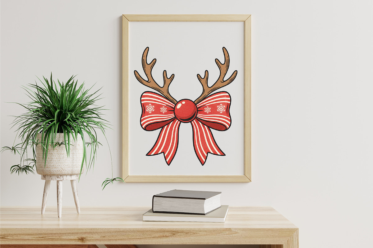 Christmas Reindeer Bow Png,Coquette, an Illustration by Libby Wishes (Photo 6 of 6)