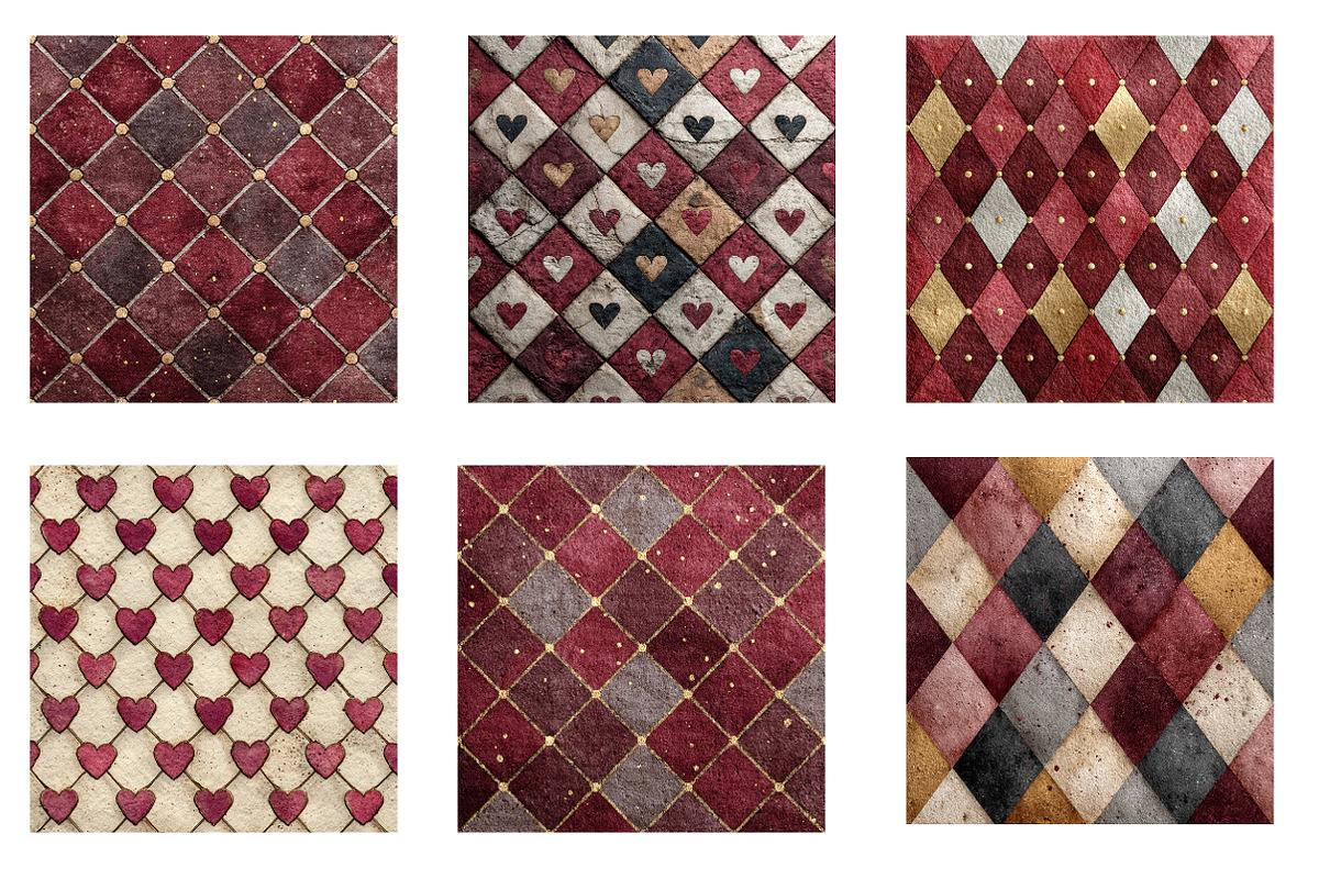 Distressed Maroon Valentine Backgrou, an Illustration by Designworld (Photo 3 of 5)