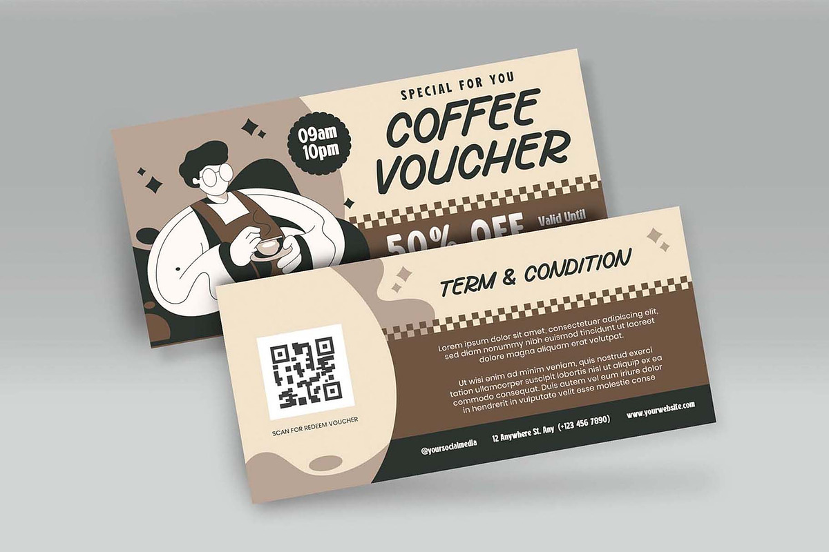 Coffee Voucher, a Print Template by Rasiorise Studio (Photo 2 of 5)