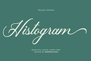 Histogram Script Font, a Script Font by Arendxstudio (Thumbnail 1 of 8)