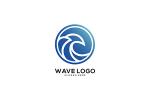 Set Of Wave Circle Logo Vector