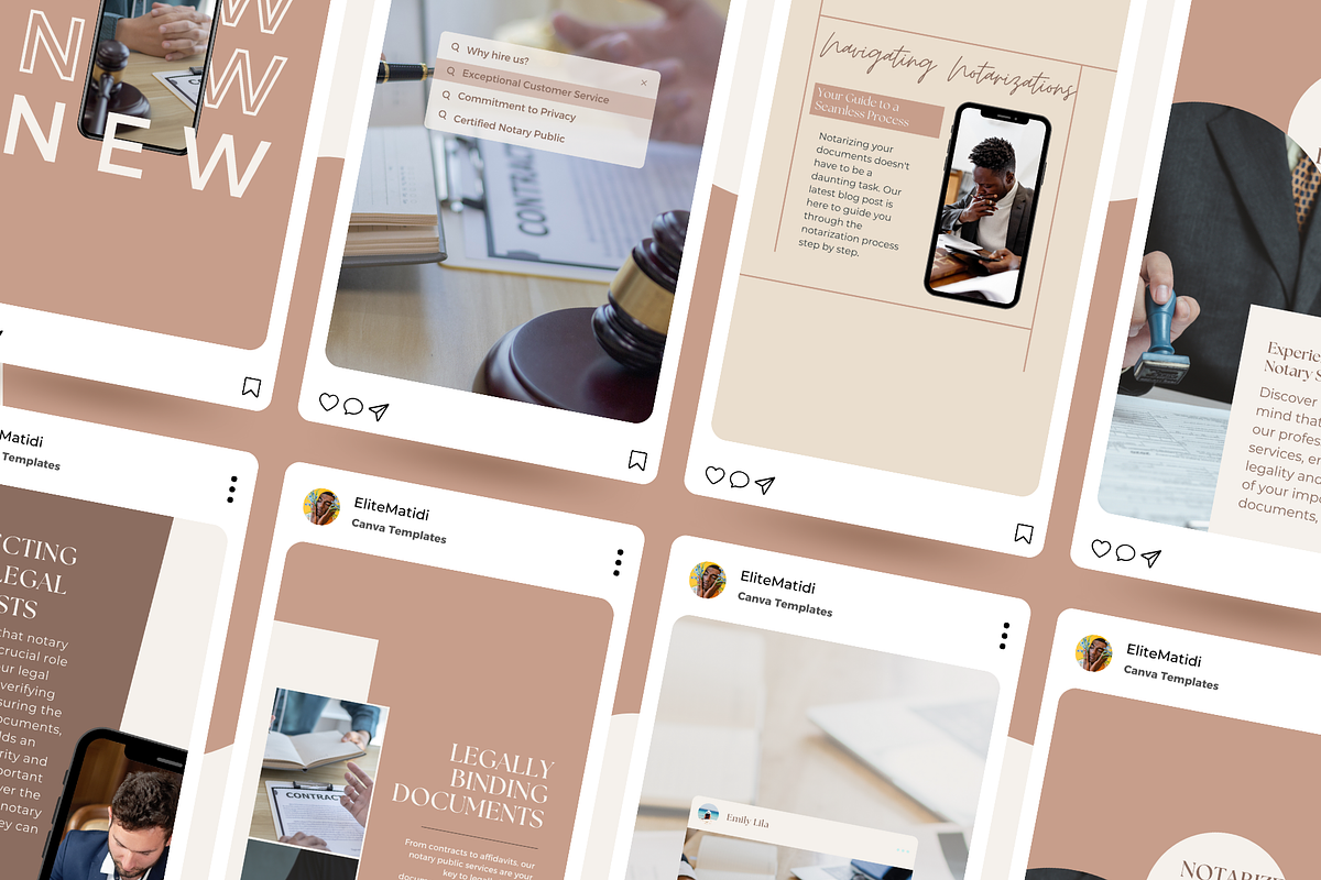 Notary Public Instagram Templates, a Social Media Template by EliteMatidi (Photo 7 of 8)