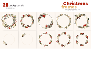 Christmas Frames - Background Set