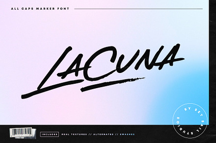 Lacuna Marker Font, a Font by Sam Parrett