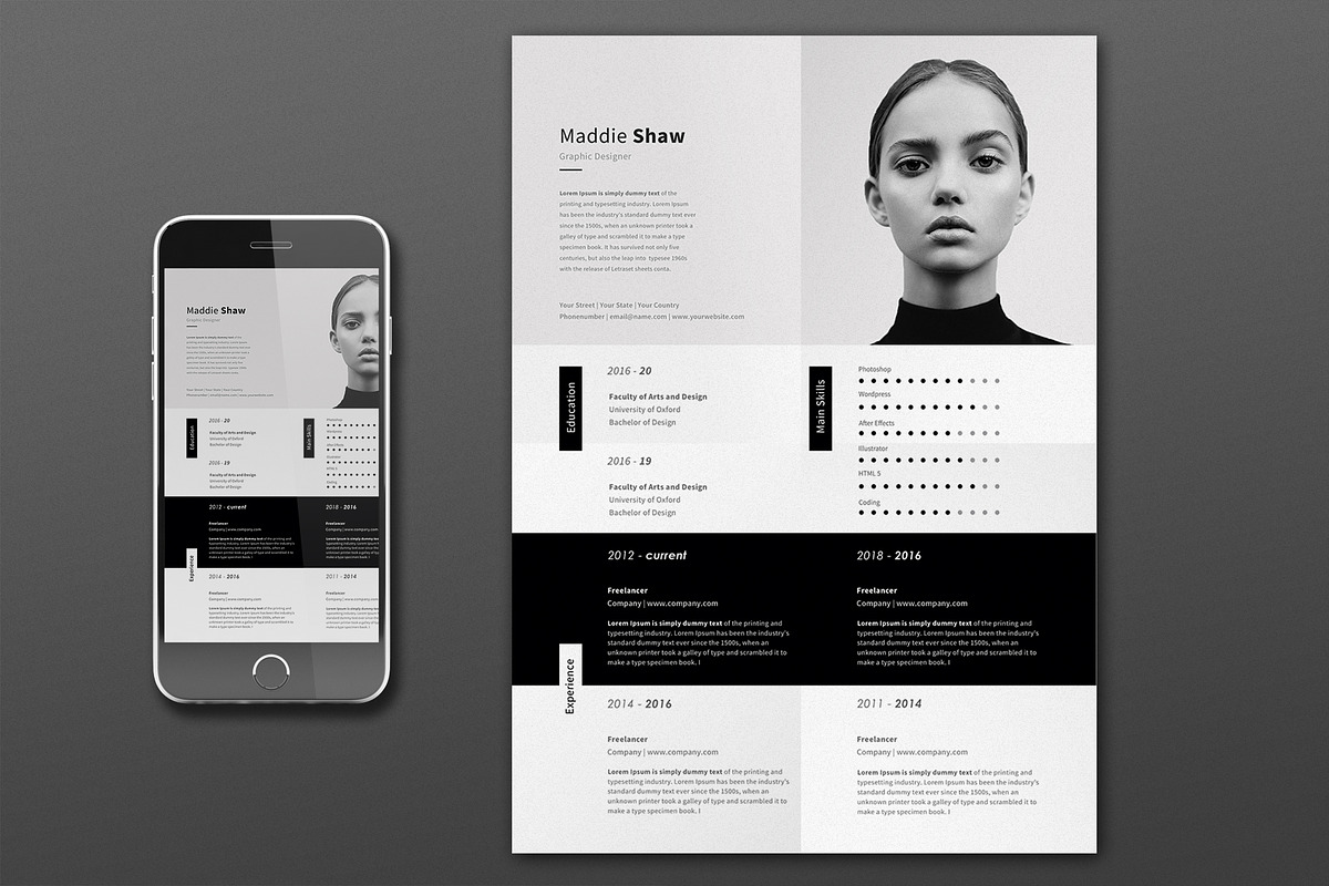 Antares Resume Template, a Resume Template by Nina Shaw (Photo 1 of 9)