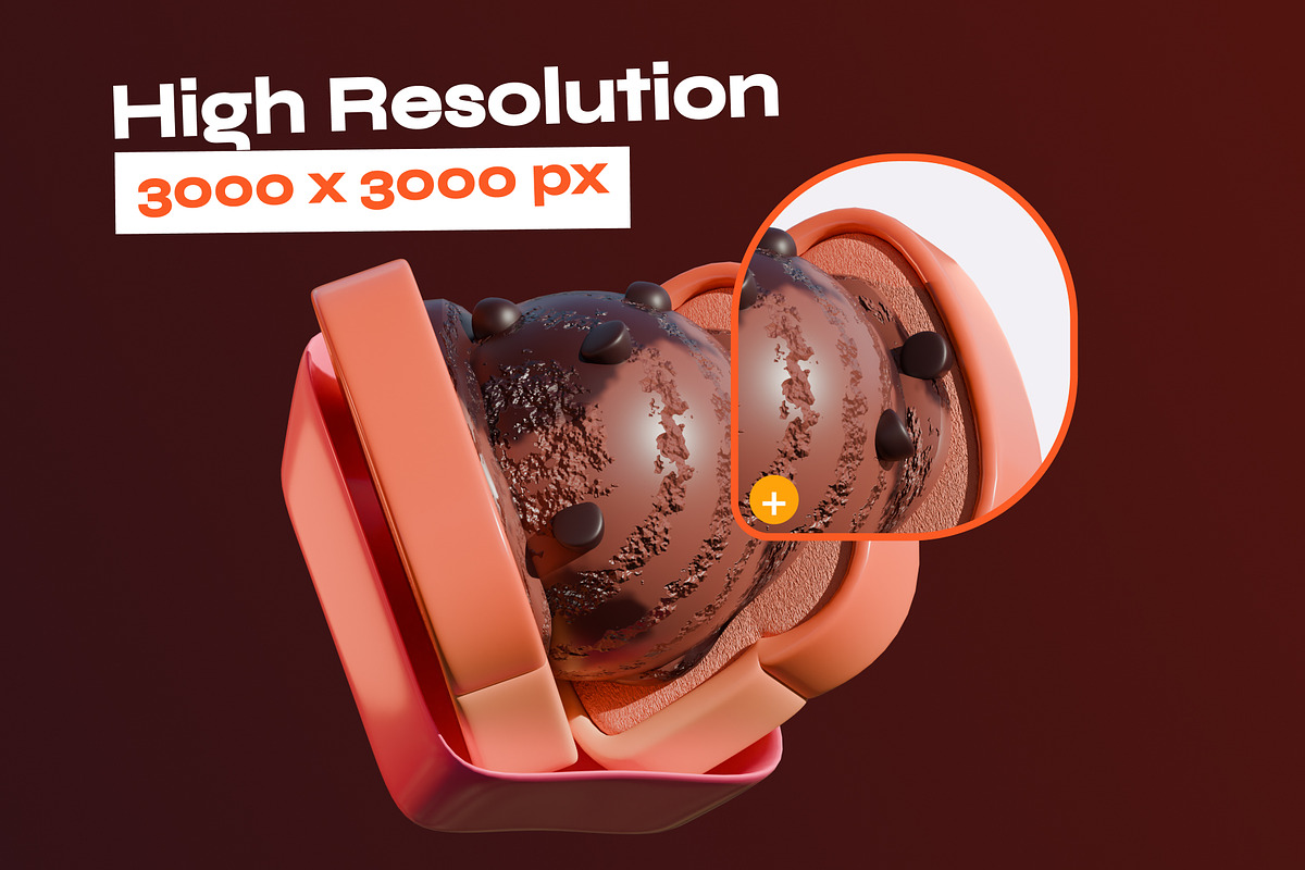 Happy World Chocolate Day, a Food & Drink 3D Model by orenjidesign (Photo 4 of 8)