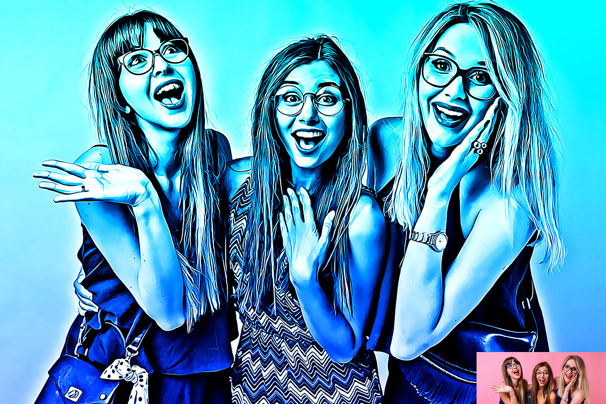 Pro Digital Oil Photoshop Action, an Action Add-On by Studio Retouch (Photo 2 of 13)