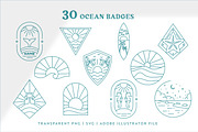 Coastal Line Art Logo Bundle, a Branding & Logo Template by Ellen Carty Design (Thumbnail 2 of 11)