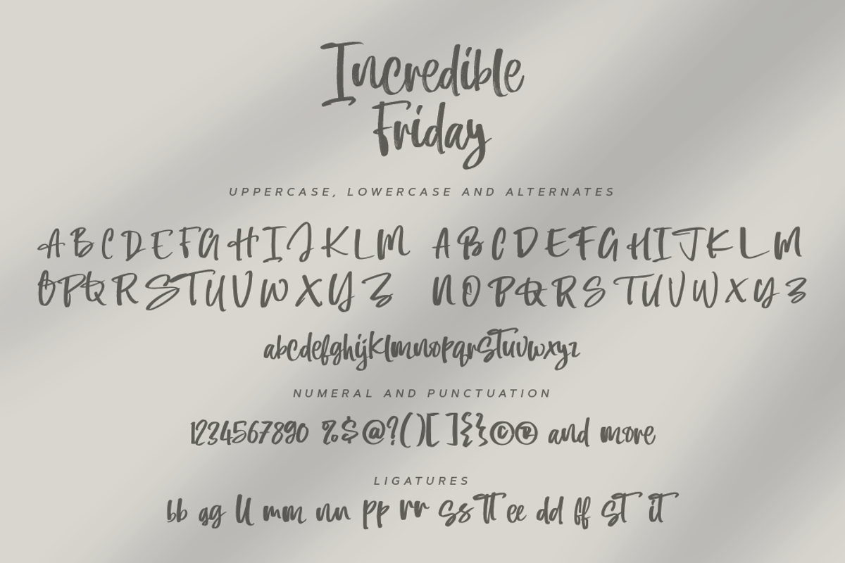 Incredible Friday - Handwritten Text, a Script Font by asdstudio (Photo 8 of 9)