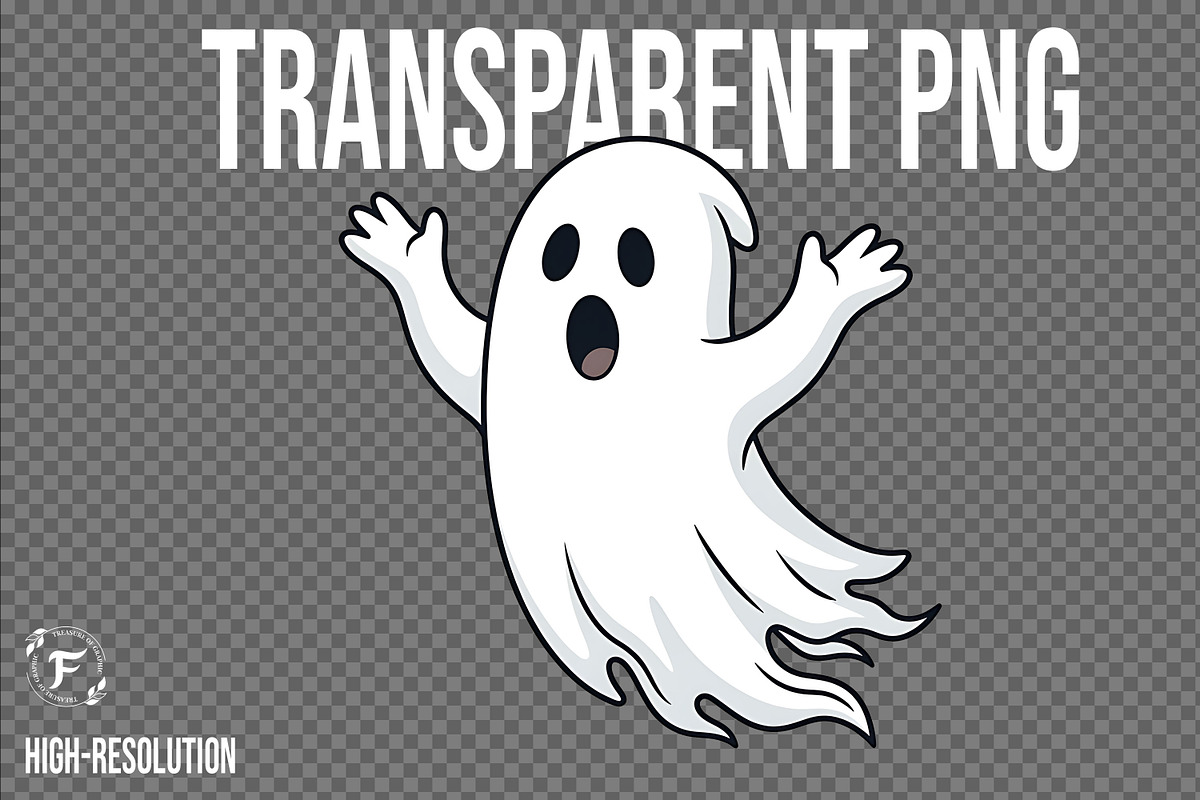 Halloween Spooky Ghost Clipart, a Seasonal Illustration by Forhadx5 (Photo 2 of 11)