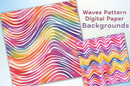 Waves Patterns Digital Backgrounds