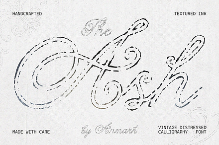 The Ash Forged Textured Script, a Script Font by AnMark