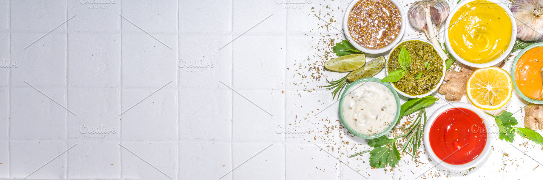 Set of various classic sauces, a Food & Drink Photo by Rimma