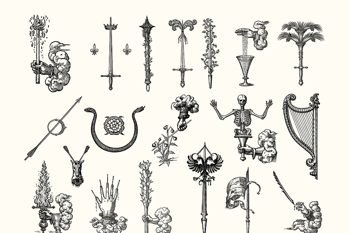 Vintage Occult Engravings Vector, an Object Illustration by DreamoraArt (Photo 8 of 11)