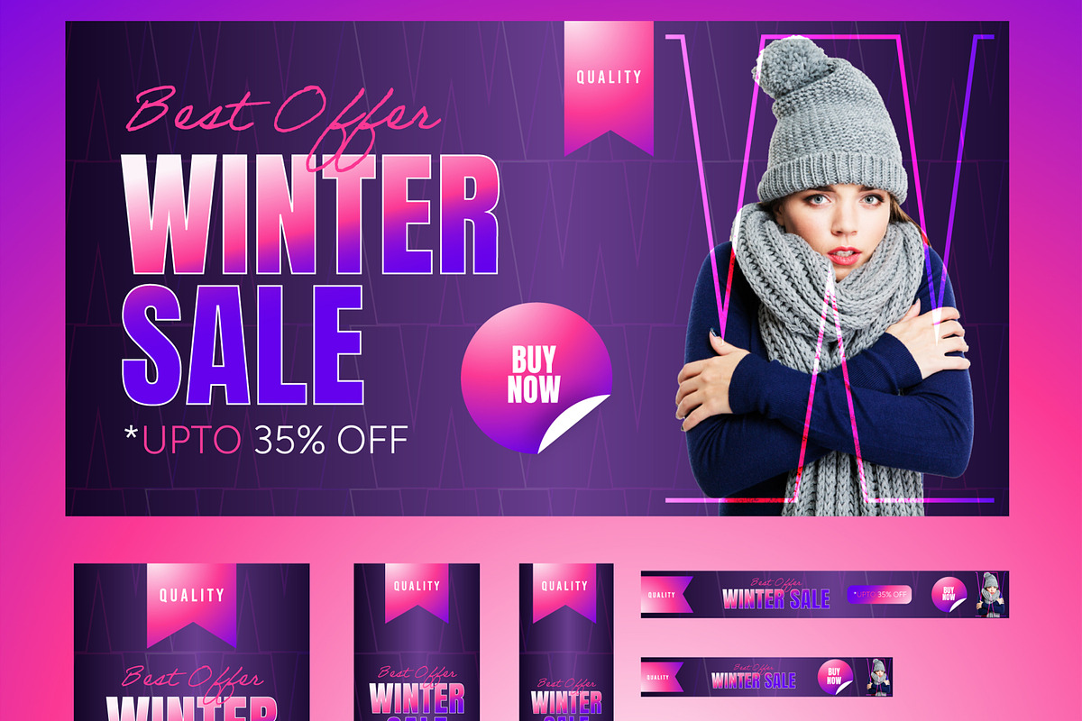 Winter Sale Web Banner Ads, an UI Kit Template by CreativeShaper (Photo 2 of 3)