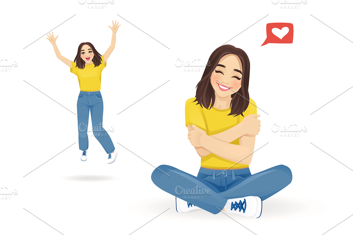 Young woman bundle, a Person Illustration by Volha Hlinskaya (Photo 9 of 9)