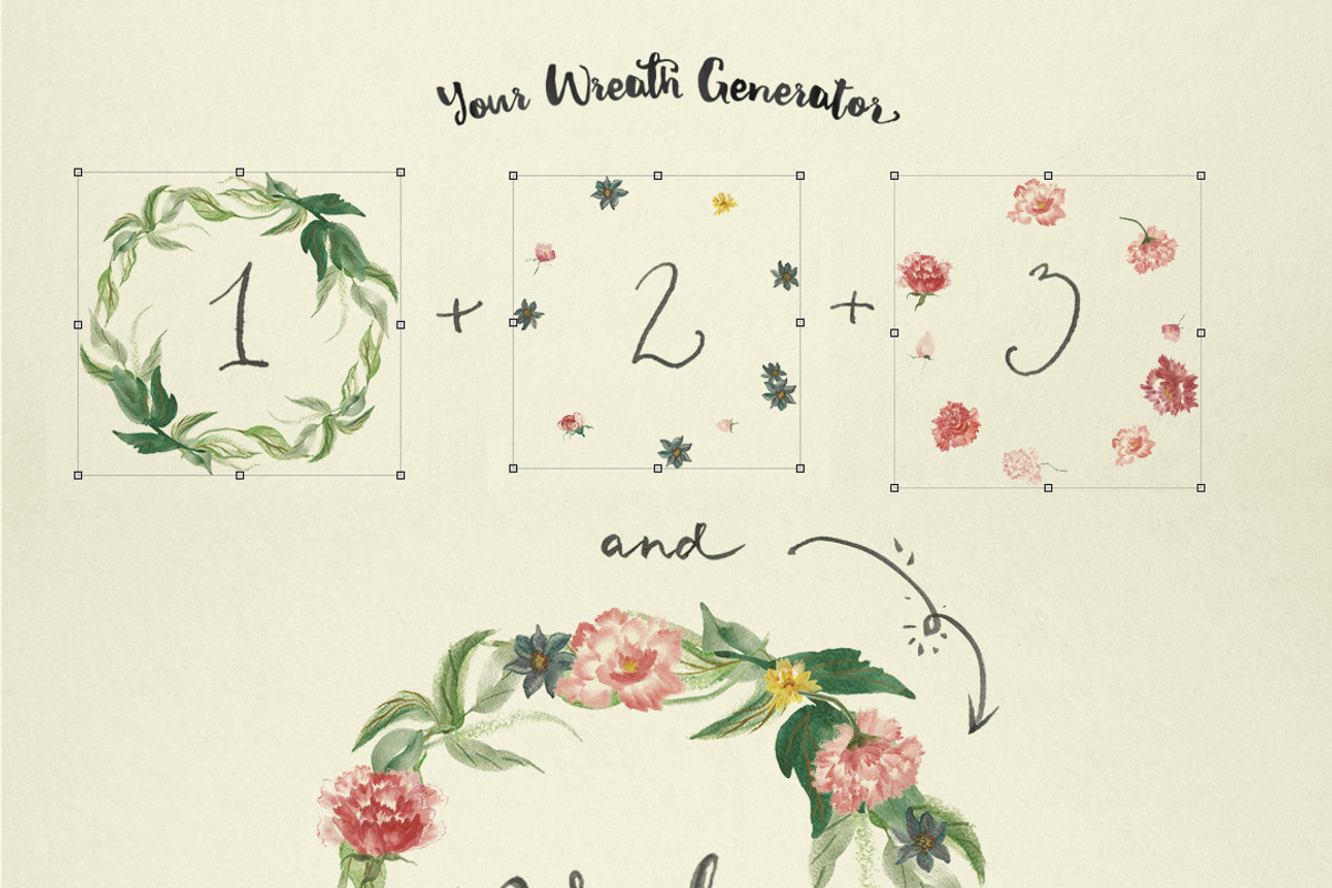 Watercolor flower DIY Pack, an Illustration by Blessed Print (Photo 5 of 7)