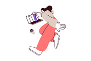 Readers with books concepts set, a Person Illustration by Good Studio (Thumbnail 9 of 15)