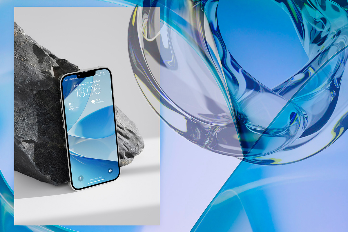 Pure Liquid Glass backgrounds, a Background Graphic by Volha Studio (Photo 2 of 7)