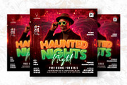 Haunted Night Party Flyer Design, a Flyer Template by Shajib Shikder (Thumbnail 2 of 2)