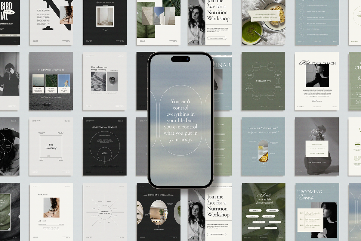Wellness Social BUNDLE kit|Instagram, a Social Media Template by Esmé Studio (Photo 1 of 8)