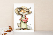 Summer Fox Enjoy Watermelon Clipart, an Illustration by Libby Wishes (Thumbnail 7 of 7)