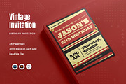Vintage Birthday Invitation, an Invitation Template by Fannan Studio (Thumbnail 2 of 2)