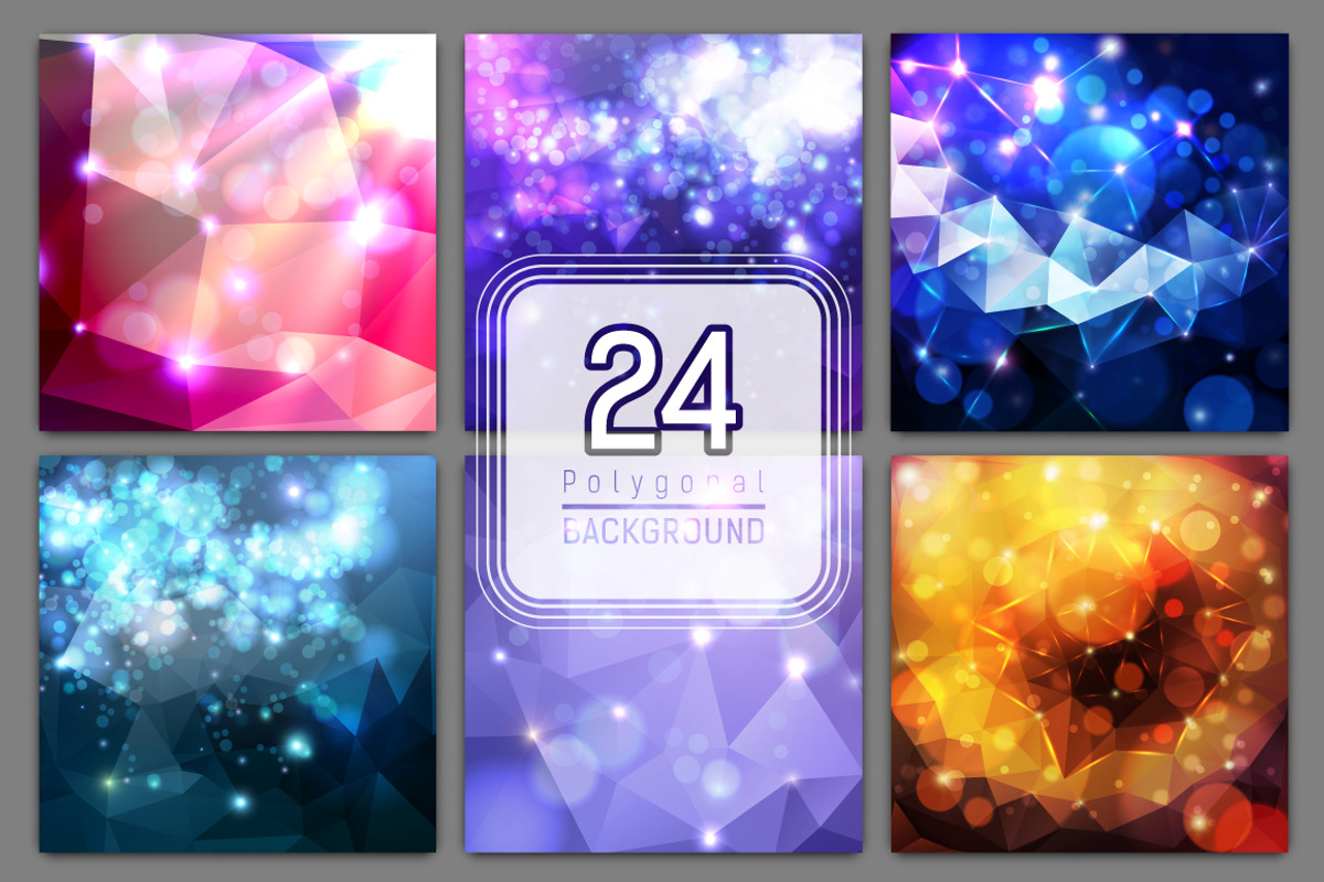 [50%OFF] 24 polygonal backgrounds, a Decorative Illustration by frost_newt (Photo 2 of 4)