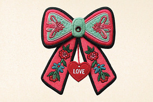 Faux Yarn Crochet Valentine Coquette, an Illustration by DreamPrint404