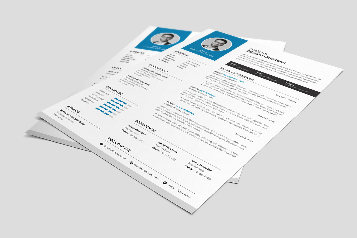 Resume / CV Template, a Resume Template by Abdul Studio (Photo 4 of 4)