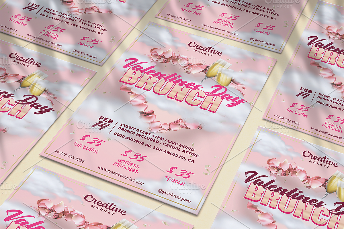 Valentines Day Flyer/ Instagram Post, a Flyer Template by Tzochko (Photo 1 of 4)