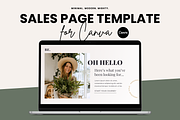 BE | Sales Page Template Canva, a Landing Page Template by Erin Cassidy (Thumbnail 1 of 6)