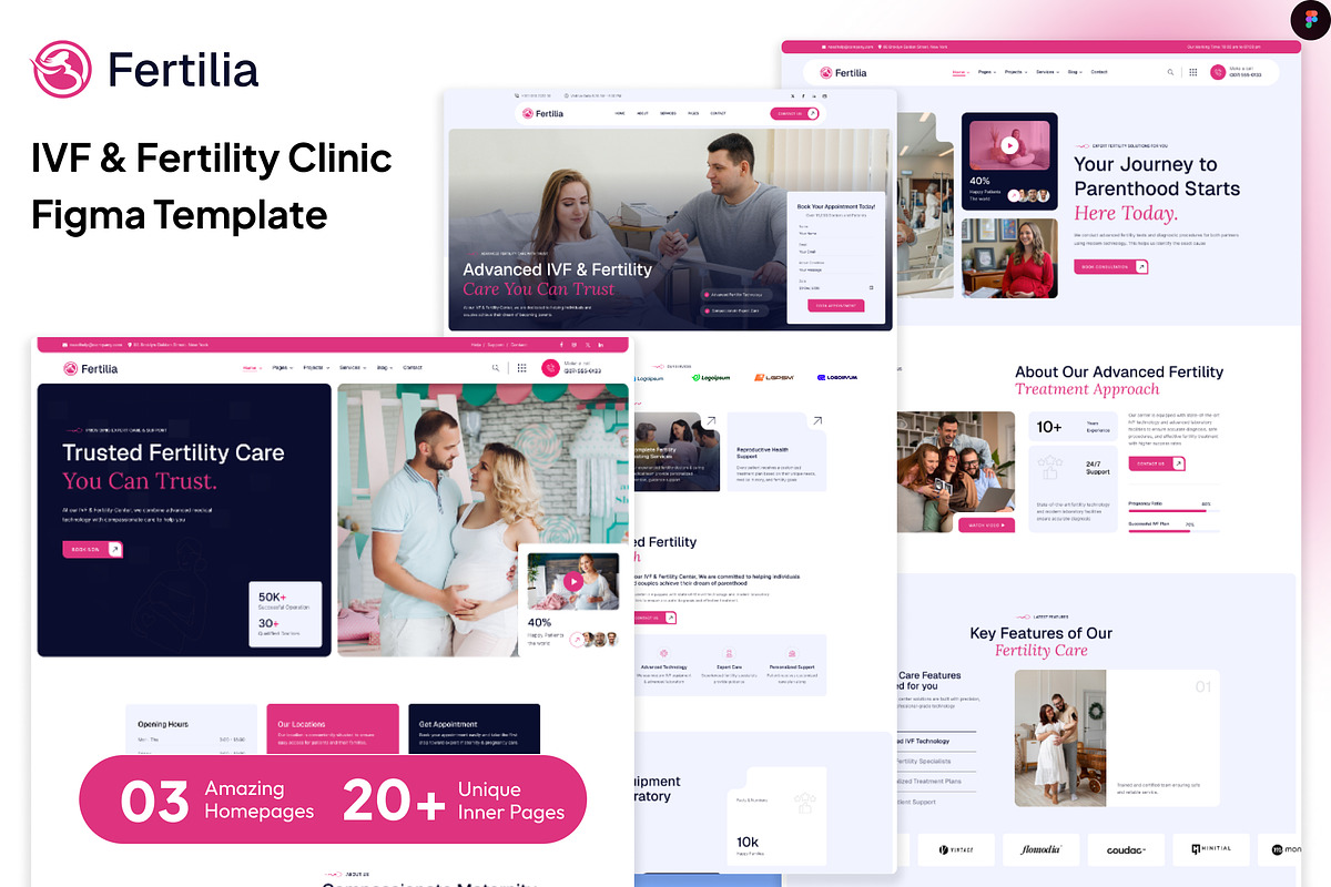 Fertilia - IVF & Fertility Clinic Fi, an UI Kit Template by ArtGalaxy (Photo 1 of 4)