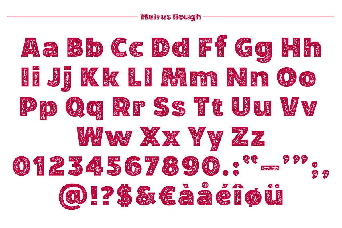 Walrus Rough font preview 3