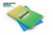 Saddle-Stitch Booklet Mockup Set, a Print Template by IFBdesign (Thumbnail 14 of 15)