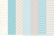 Owls Clipart & Patterns in Soft Blue, an Animal Illustration by Amanda Ilkov (Thumbnail 4 of 4)