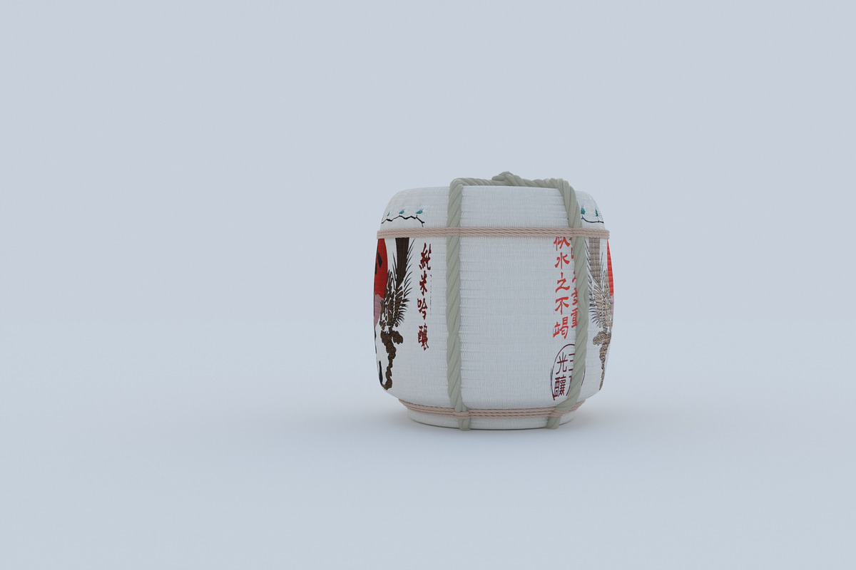 Japanese Sake Barrels, a Food & Drink 3D Model by 3DTreatment (Photo 9 of 24)