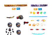 Ninja  2D Game Character Sprites, an Illustration by DionArtworks (Thumbnail 2 of 3)
