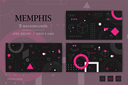 Memphis backgrounds. White and Red., a Decorative Illustration by KENO Mascots (Thumbnail 2 of 5)