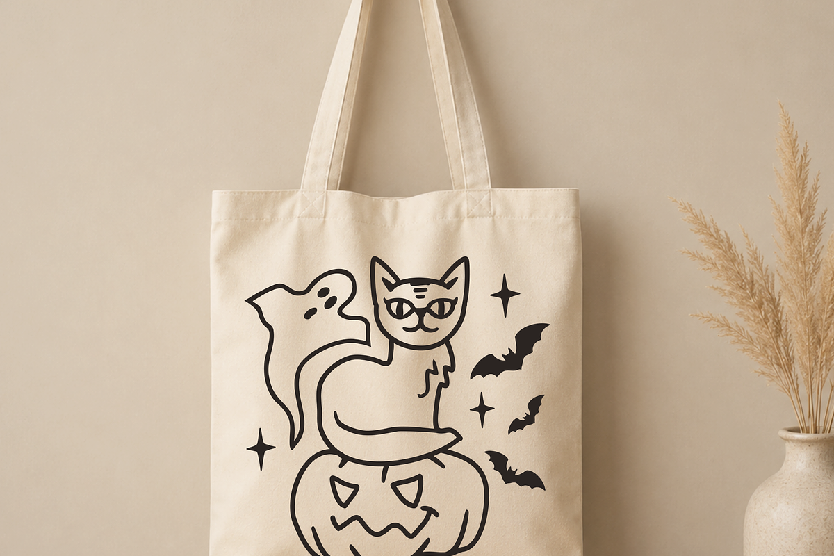 Ghost Halloween SVG Black Cat Ghost, an Object Graphic by TanchaArt (Photo 7 of 7)