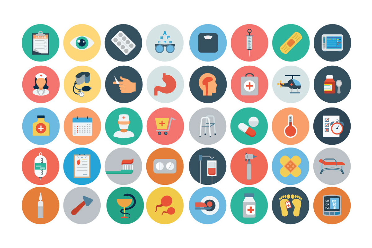 100+ Medical Flat Icons, an Emoji Icon by Creative Stall (Photo 3 of 4)