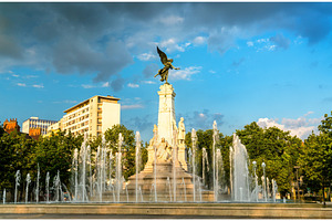 Sadi carnot monument with a fountain stock photo containing dijon and france, an Architecture Photo by Leonid Andronov