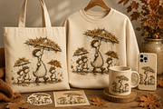 Vintage Fall Autumn Animals Clipart, an Object Graphic by Daisy Design (Thumbnail 6 of 14)
