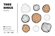 Vector tree rings bundle, a Texture Illustration by Exit Graphic Shop (Thumbnail 1 of 4)
