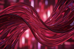 Fluid glass waves magenta background, an Abstract Photo by Pray Art Design Studio