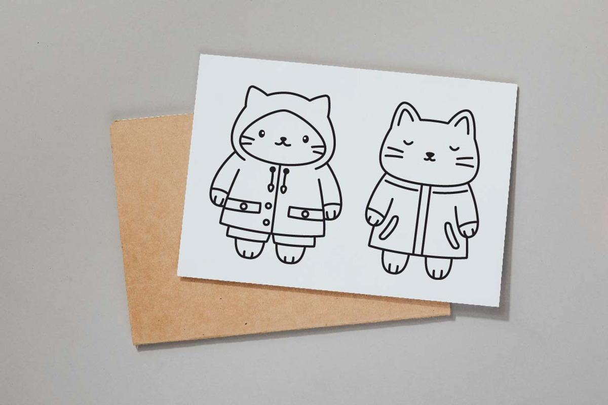 12 Funny Cat Wearing Jacket Coat, an Animal Illustration by jongcreative (Photo 4 of 6)